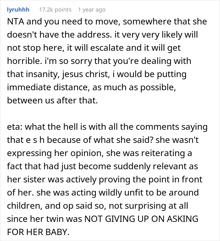 Woman Asks The Internet If She's A Jerk For Refusing To Let Her Sister Adopt One Of Her Twins Once They're Born Woman Asks The Internet If She's A Jerk For Refusing To Let Her Sister Adopt One Of Her Twins Once They're Born
