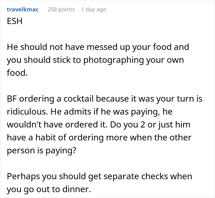 Man Goes Out Of His Way To Ruin Girlfriend&rsquo;s Food Pictures, So She Makes Him Pay