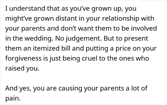 Parents Demand 18-Year-Old Son Start Acting Like An Adult, He Goes No-Contact And Offers To Sell Parents His Forgiveness 16 Years Later Parents Demand 18-Year-Old Son Start Acting Like An Adult, He Goes No-Contact And Offers To Sell Parents His Forgiveness 16 Years Later
