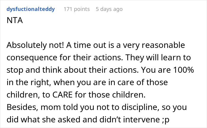 Person Gets Told Off For Disciplining SIL&rsquo;s 2 Young Kids, Allows Them To Wreak Absolute Hell At Home Next Time They Babysit