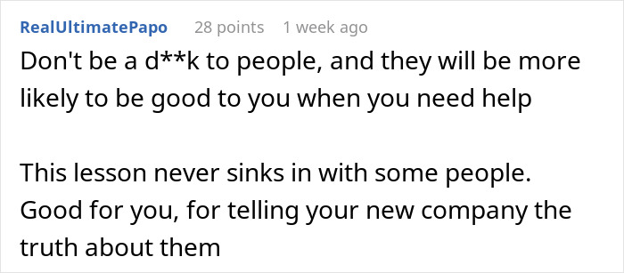 Person Gets Petty Revenge On Former Coworkers Who Made Their Life Miserable By Telling The Truth When They Apply At Their New Workplace