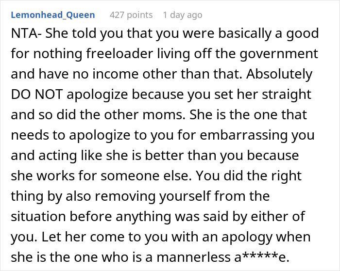 Woman Meets Fellow Mom From Kid&rsquo;s School, First Instinct Is To Berate Her For Being A &ldquo;Scrounger&rdquo; And &ldquo;On Benefits&rdquo;