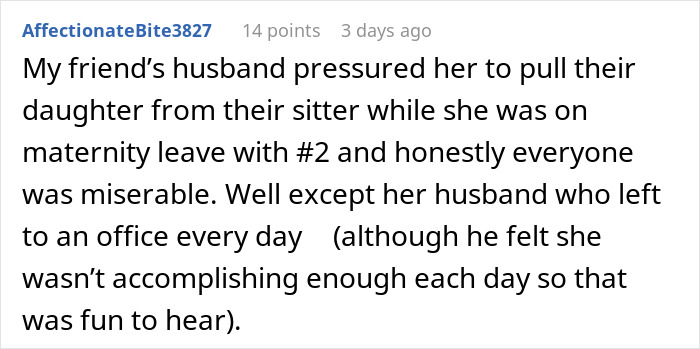 "I Don't Feel Guilty About It": Mom Is Expected To Pull Toddler Out Of Daycare While On Maternity Leave, But She's Having None Of It