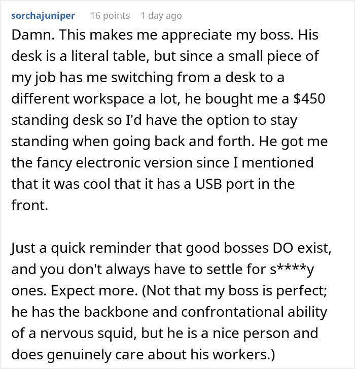 Boss Gloats To 6 Employees Over Newly Bought Standing Desk, They Can Only Stare In Disbelief When He Tells Them They Aren’t Getting Any Boss Gloats To 6 Employees Over Newly Bought Standing Desk, They Can Only Stare In Disbelief When He Tells Them They Aren’t Getting Any