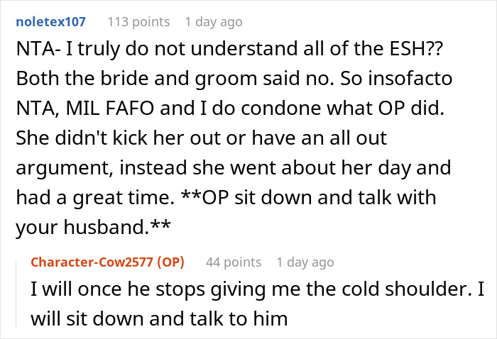 Bride Furious With MIL For Going Against The ‘No Speech’ Rule At Wedding And Ignores Her, Drama Ensues Bride Furious With MIL For Going Against The ‘No Speech’ Rule At Wedding And Ignores Her, Drama Ensues