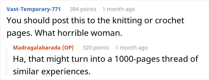 Random Hotel Guest Knits Shawl In The Lobby, A Bride Enters And Demands It As A Wedding Present