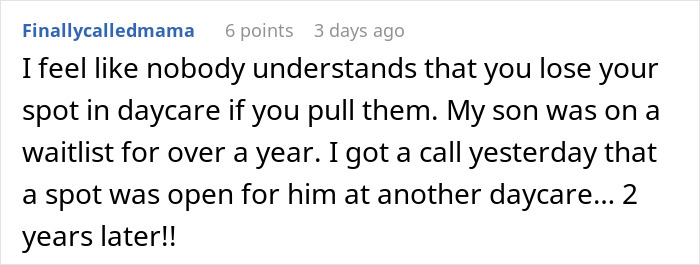 "I Don't Feel Guilty About It": Mom Is Expected To Pull Toddler Out Of Daycare While On Maternity Leave, But She's Having None Of It