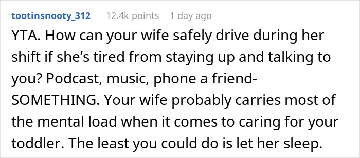 Inconsiderate Husband Wakes Up Wife After Her Tiring Drive To Amuse Him During His Driving Shift, Asks If He Was Wrong To Do So