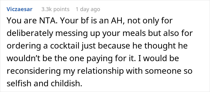 Man Goes Out Of His Way To Ruin Girlfriend&rsquo;s Food Pictures, So She Makes Him Pay