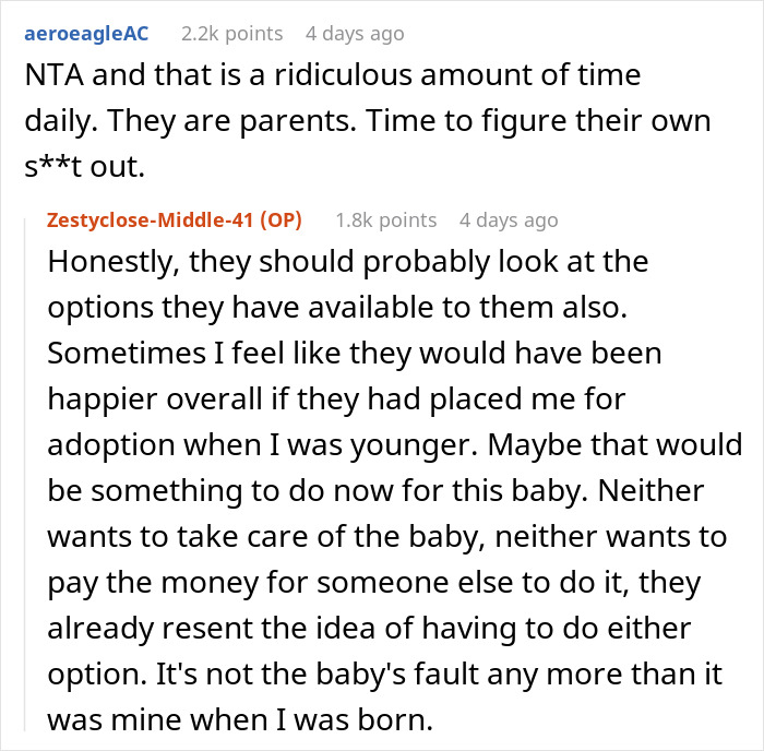 &ldquo;I Won&rsquo;t Take Care Of Or Raise The Baby For Them&rdquo;: Teen Refuses To Be Newborn&rsquo;s Free Babysitter After Parents Announce Unexpected Pregnancy