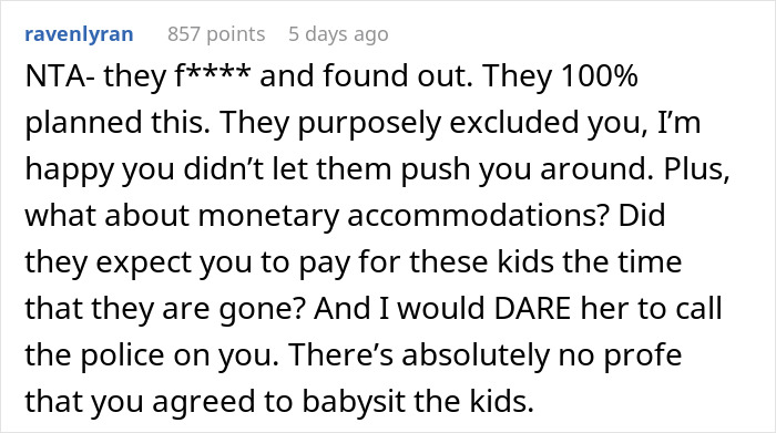 Family Plans A Cruise Without Telling One Cousin, Hoping She Will Watch All Of Their Kids, Are Furious When It's Time To Go And She's Not Home