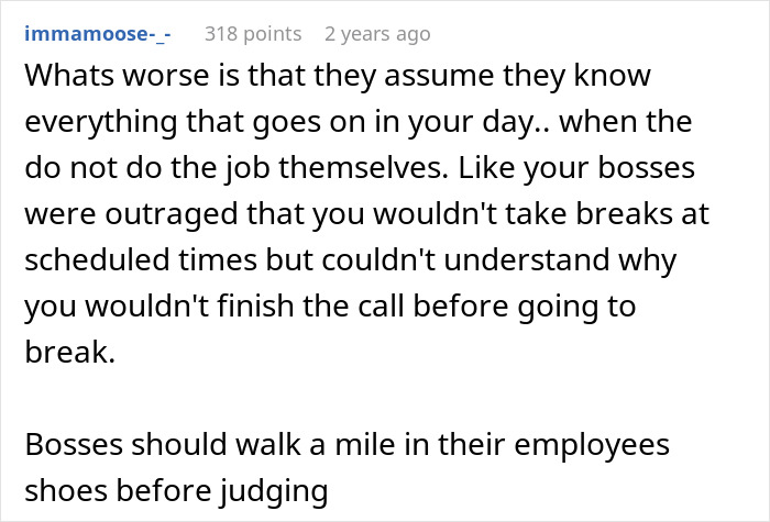 Boss Tells Employee To Only Take Breaks When They Tell Him To, Regrets It After He Just Stops Working In A Middle Of A Call