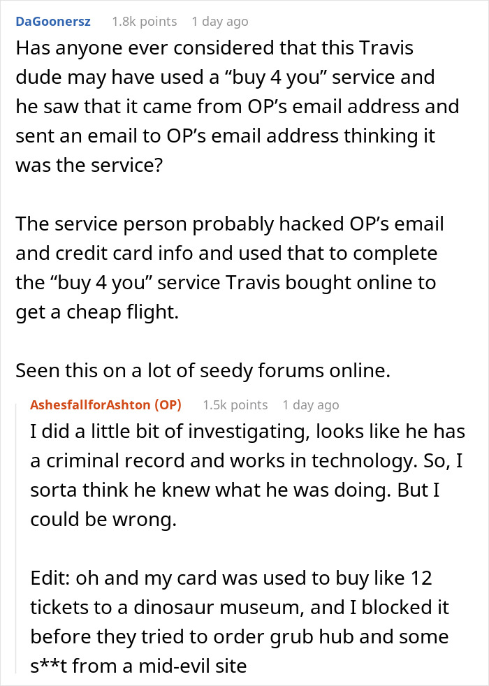 Man Gets His Credit Card Number Stolen, Ends Up Confused When He Upsets The Thief By Canceling The Flight That Was Booked Using It