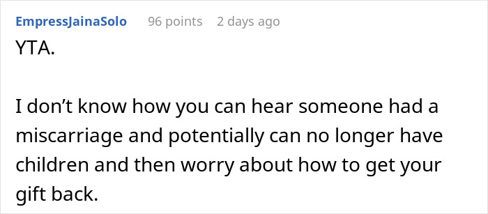 &ldquo;I Know This Sounds Awful&rdquo;: Woman Considers Asking For Her Gift Back After Her Friend Loses The Baby