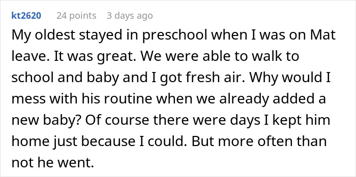 "I Don't Feel Guilty About It": Mom Is Expected To Pull Toddler Out Of Daycare While On Maternity Leave, But She's Having None Of It
