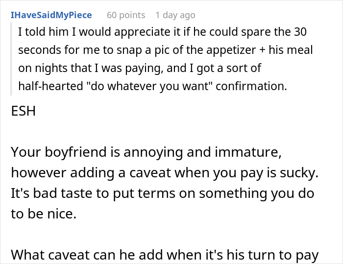 Man Goes Out Of His Way To Ruin Girlfriend&rsquo;s Food Pictures, So She Makes Him Pay