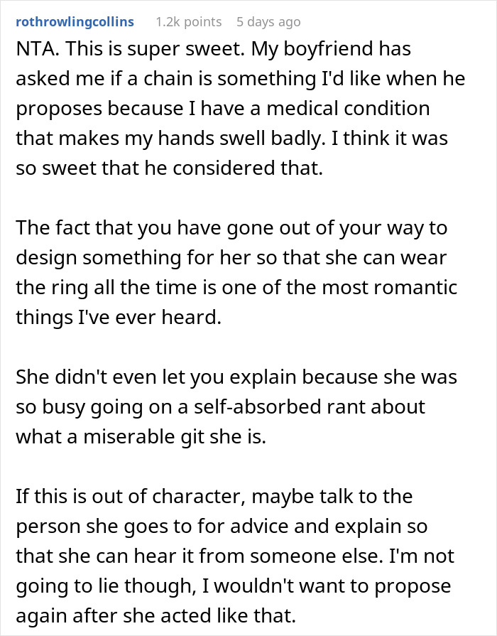 Guy Proposes To His Girlfriend With A Self-Designed Ring On A String, She Storms Off And Gives Him The Silent Treatment