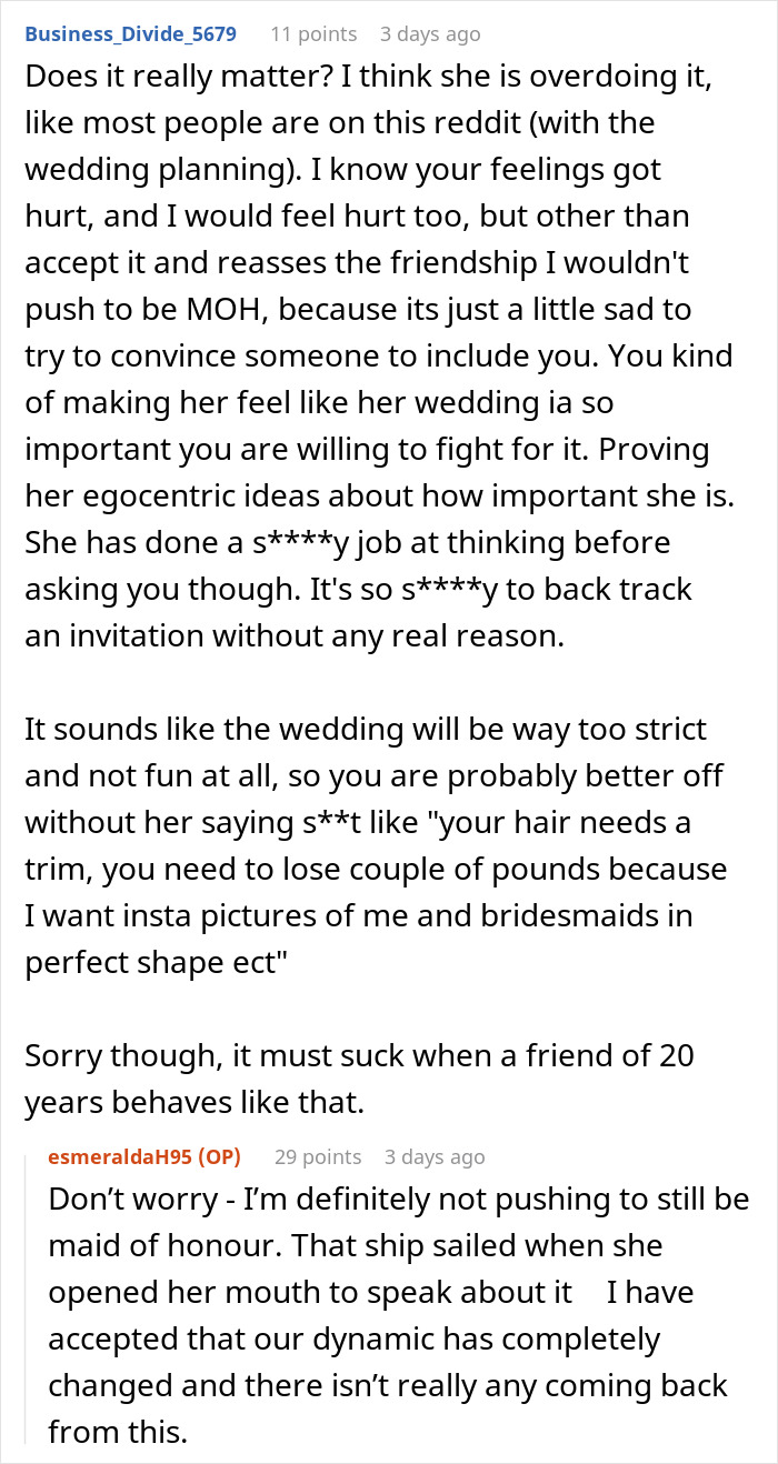 Bride Doesn't Want Her Maid Of Honor To Be Pregnant, Asks Her Best Friend Of 20 Years To Step Down, Even Though She's Not Pregnant Yet