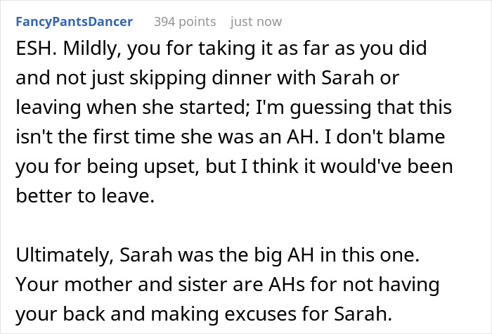 Woman Wonders If She Was Wrong For Losing Her Cool At A Family Outing After Cousin Makes Disparaging Remarks