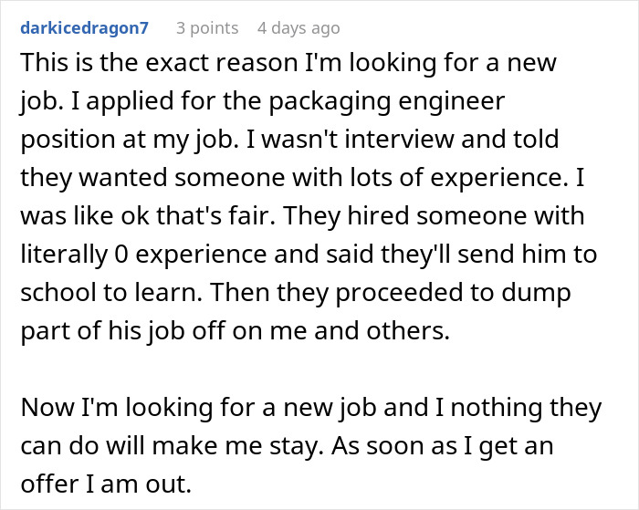 "They Refused To Believe I Had Left": Person Quits Their Job After The Guy They Trained Gets Promoted Instead Of Them "They Refused To Believe I Had Left": Person Quits Their Job After The Guy They Trained Gets Promoted Instead Of Them