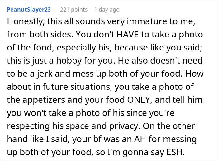 Man Goes Out Of His Way To Ruin Girlfriend&rsquo;s Food Pictures, So She Makes Him Pay