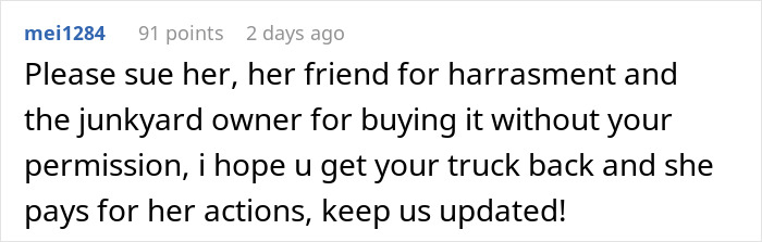 Guy Finds Out GF Secretly Sold The Car That Was In His Family For Generations, Dumps Her, Sues Her, And Gets His Car Back