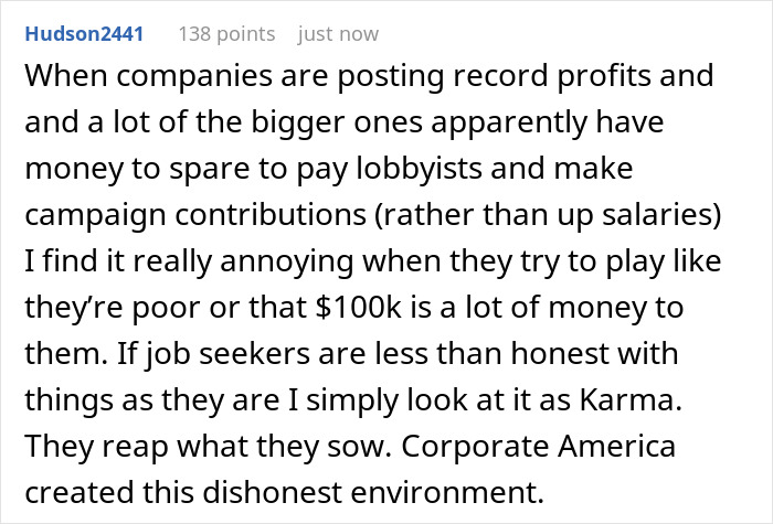 Man Submits A Job Application And Requests $100K As Per The Job Description, That Shocks The Interview Manager