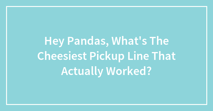 Hey Pandas, What’s The Cheesiest Pickup Line That Actually Worked? (Closed)
