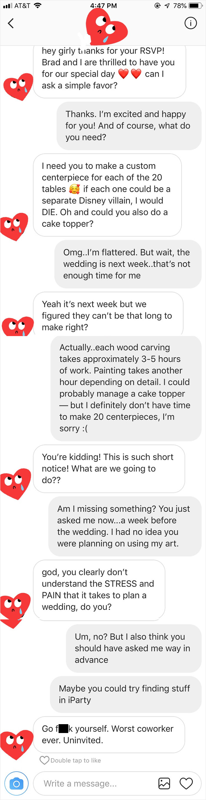 Cb Bride Uninvites Guest For Not Producing Free Centerpieces