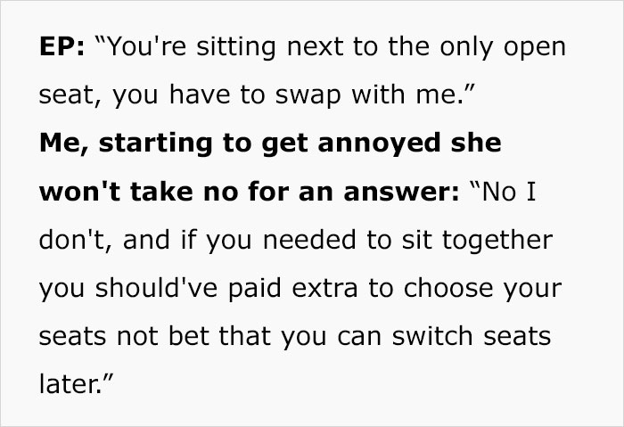 &ldquo;I&rsquo;m A Parent, So I Have To Save Money. Now Swap Seats&rdquo;: Entitled Mother Left Fuming After Man Who Paid Extra For Their Plane Seat Refuses To Move