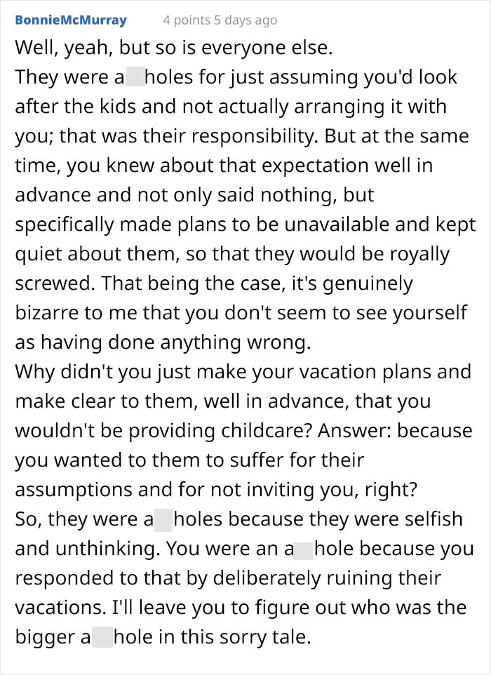 Family Plans A Cruise Without Telling One Cousin, Hoping She Will Watch All Of Their Kids, Are Furious When It's Time To Go And She's Not Home