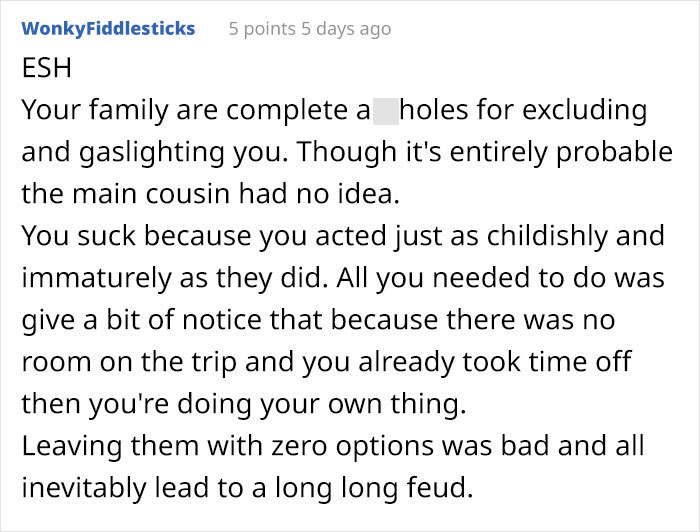 Family Plans A Cruise Without Telling One Cousin, Hoping She Will Watch All Of Their Kids, Are Furious When It's Time To Go And She's Not Home