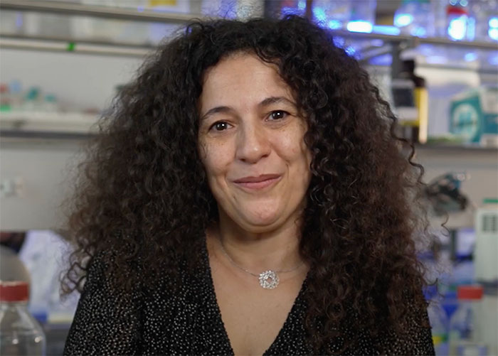 Madiha Derouazi giving interview about therapeutic vaccine platform to treat cancer