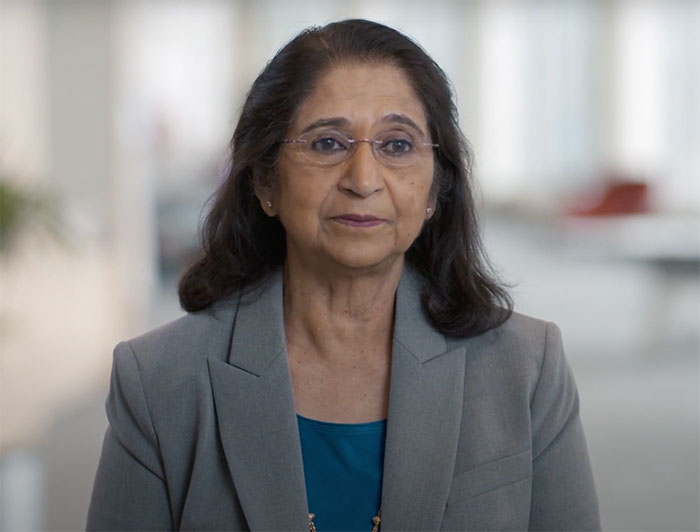 Sumita Mitra giving an interview about nanomaterials