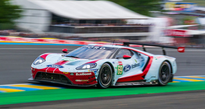 racing car on the road