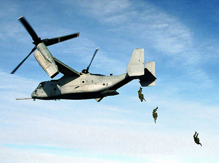 Bell Boeing V-22 Osprey helicopter flying