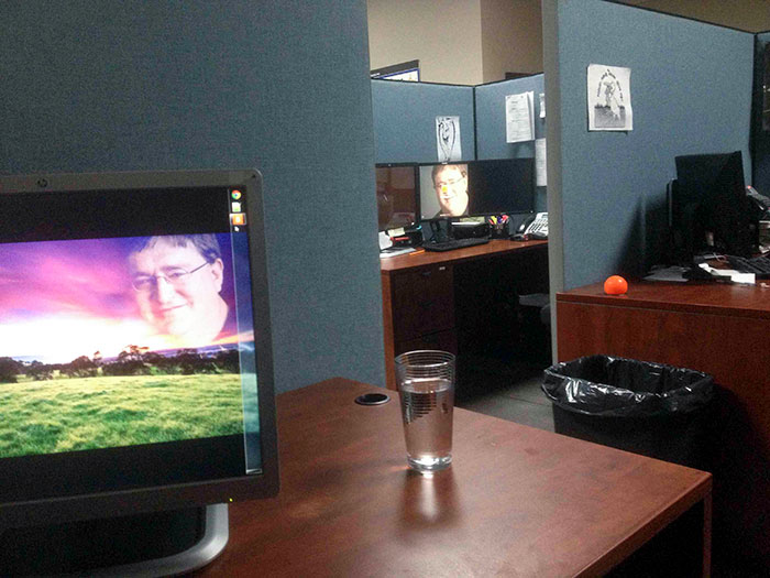 So I Was Admiring My Desktop When I Noticed That My Coworker's Desktop Is Also Glorious