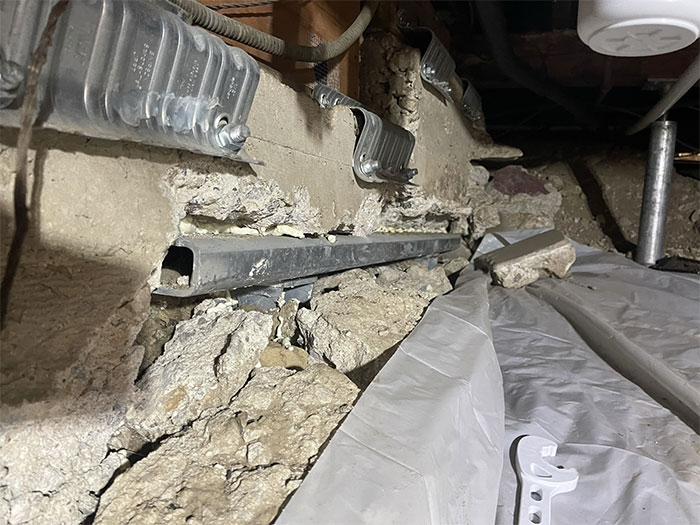 Cimientos lamentables hechos sin permisos ni inspecciones