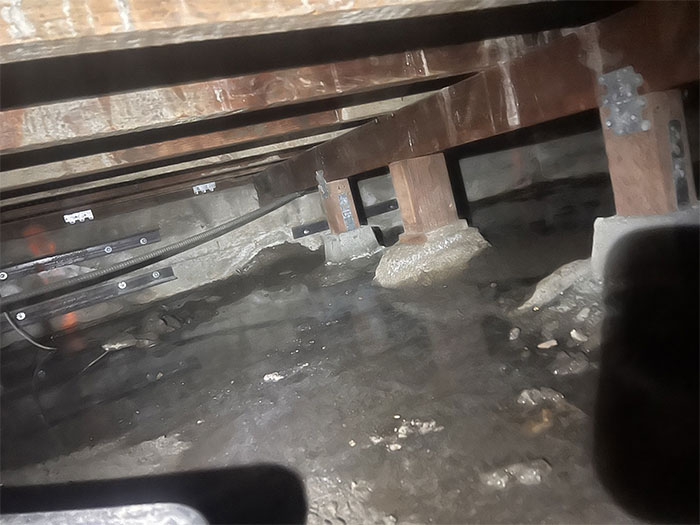 Esta zona se inundó tras una tormenta y causando muchos daños e inestabilidad