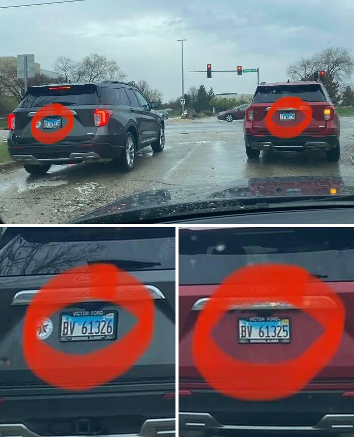 Same Cars With Sequential Plates