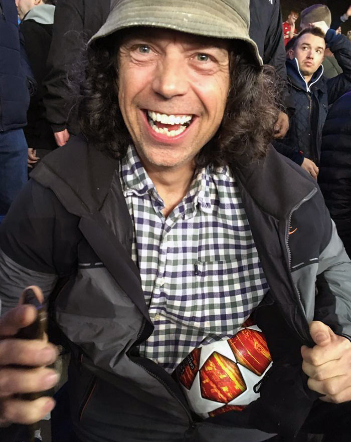 After Supporting Manchester United All His Life, My Dad Finally Caught The Match Ball In Paris On Wednesday