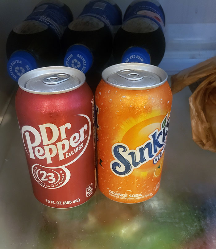 I Found Out That My Dad Saves The Sodas He Gets With His Take Out Over The Week For When My Sister And I Come Over