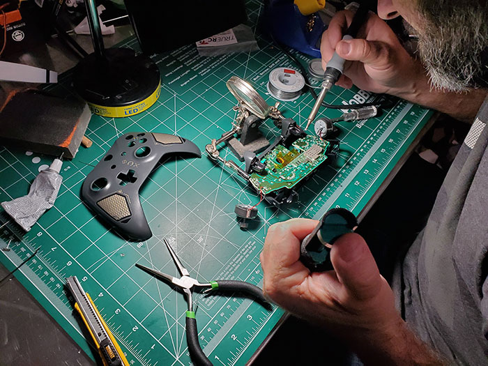 After Hundreds Of Hours Of Use, Both Of My Controller's Analog Sticks Recently Stopped Working. Luckily For Me, My Father Was More Than Willing And Capable Of Fixing It