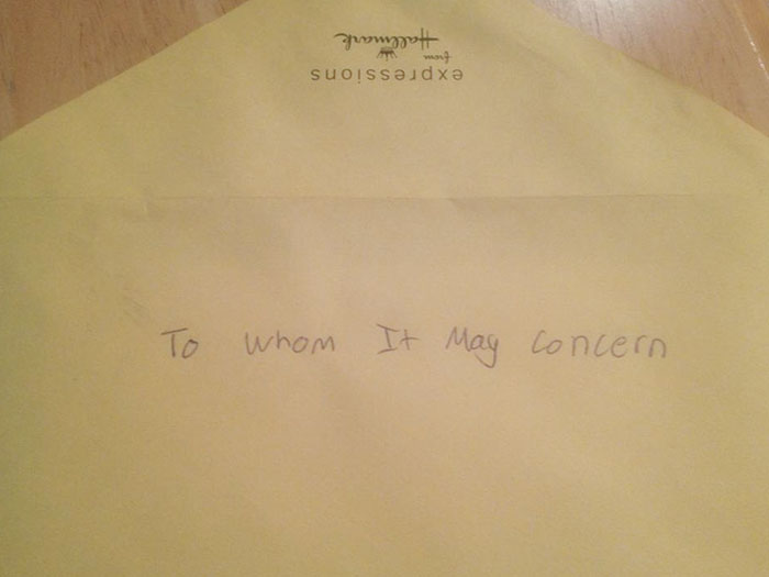 This Is How My Brother Addressed Our Mother's Day To Card To Our Mom