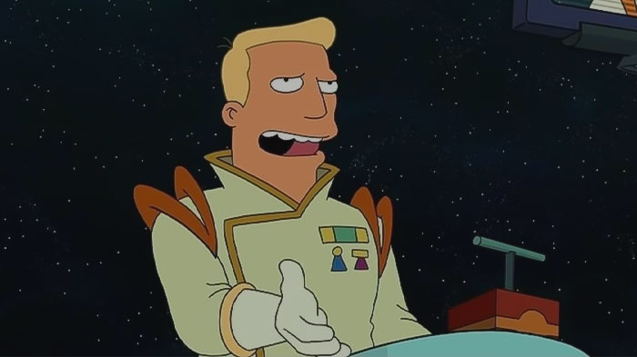 Zapp talking from Futurama