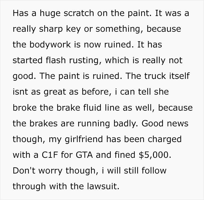 Guy Finds Out GF Secretly Sold The Car That Was In His Family For Generations, Dumps Her, Sues Her, And Gets His Car Back