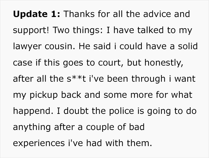 Guy Finds Out GF Secretly Sold The Car That Was In His Family For Generations, Dumps Her, Sues Her, And Gets His Car Back