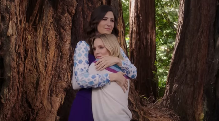 Janet hugging Eleanor 