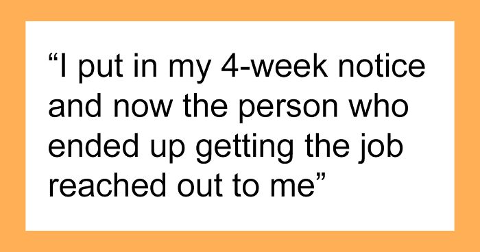 “The Guy Who Got The Job I Wanted Reached Out To Me For Help With His Job”