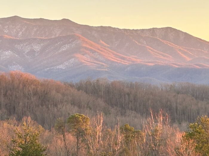 Mount Leconte In The Smokies As Seen From Hippensteal’s Inn Near Gatlinburg, Tn